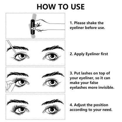 Magnetic Eyelashs set  Magnet Liquid Eyeliner& Magnetic Lashes & Tweezer Set Waterproof Long Lasting Eyelash Extension