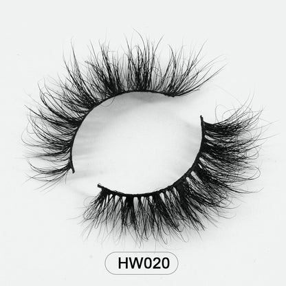 HZJY natural wispy volume 3d mink lashes makeup eyelashes false lashes mink eyelashes with soft band