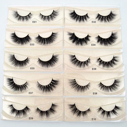 Visofree Eyelashes 3D Mink Lashes natural handmade volume soft lashes long eyelash extension real mink eyelash for makeup E01