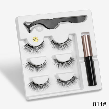 Magnetic Eyelashs set  Magnet Liquid Eyeliner& Magnetic Lashes & Tweezer Set Waterproof Long Lasting Eyelash Extension
