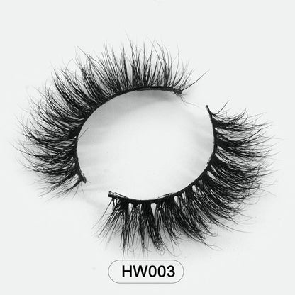 HZJY natural wispy volume 3d mink lashes makeup eyelashes false lashes mink eyelashes with soft band